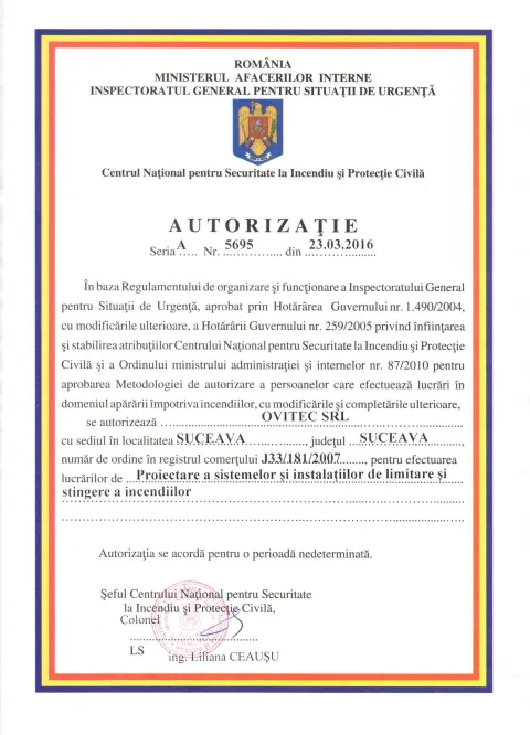 Document: IGSU — proiectare limitare și stingere incendii
